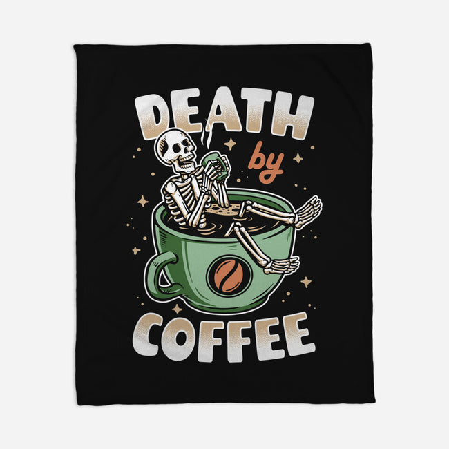 Death By Coffee-None-Fleece-Blanket-Olipop