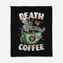 Death By Coffee-None-Fleece-Blanket-Olipop