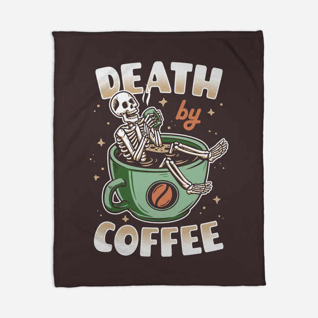 Death By Coffee-None-Fleece-Blanket-Olipop