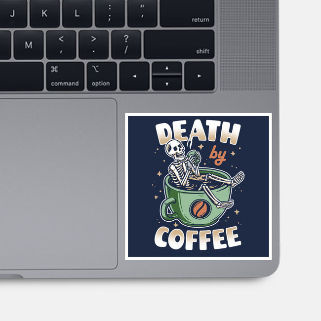 Death By Coffee-None-Glossy-Sticker-Olipop