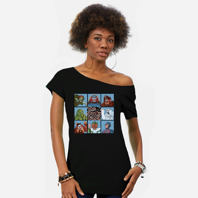 Spooky Bunch-Womens-Off Shoulder-Tee-Skullpy