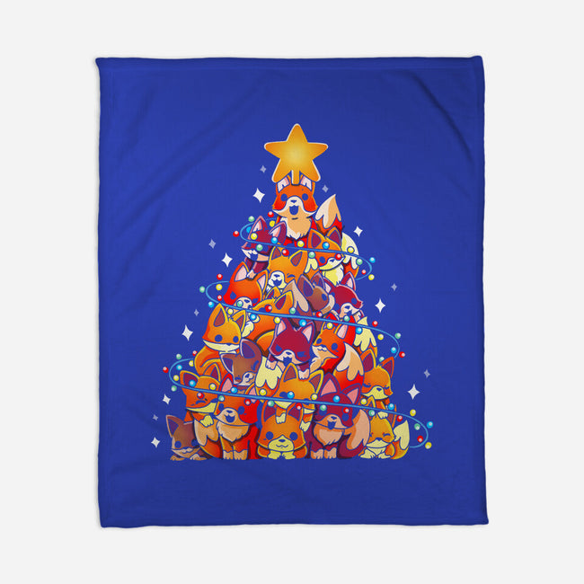 Foxes Tree-None-Fleece-Blanket-Vallina84