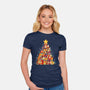 Foxes Tree-Womens-Fitted-Tee-Vallina84