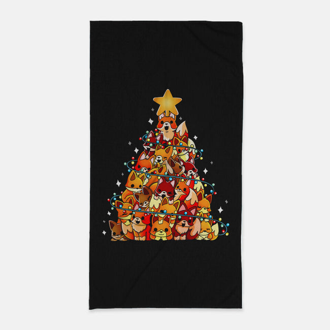 Foxes Tree-None-Beach-Towel-Vallina84