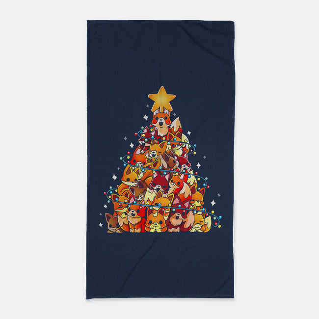 Foxes Tree-None-Beach-Towel-Vallina84