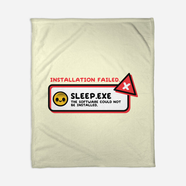 Installation Sleep Failed-None-Fleece-Blanket-NemiMakeit