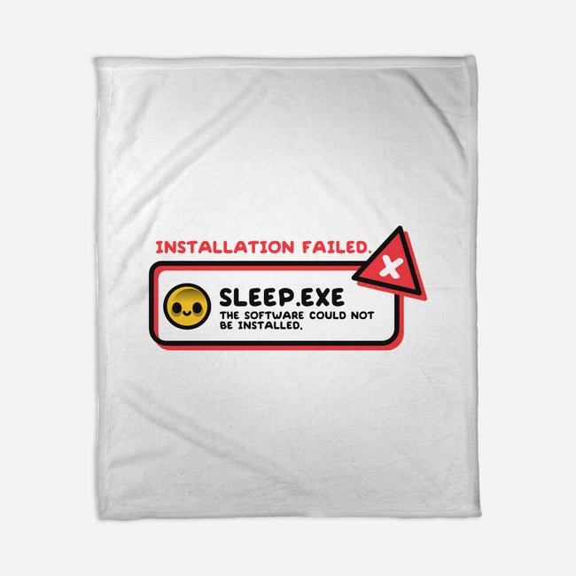 Installation Sleep Failed-None-Fleece-Blanket-NemiMakeit