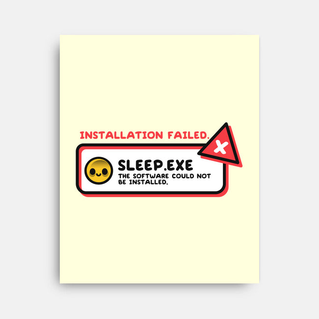 Installation Sleep Failed-None-Stretched-Canvas-NemiMakeit