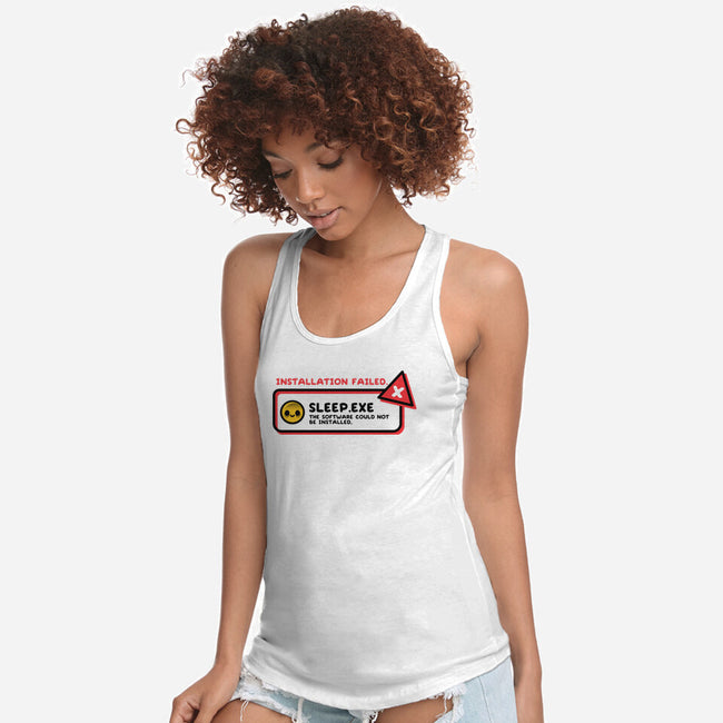 Installation Sleep Failed-Womens-Racerback-Tank-NemiMakeit