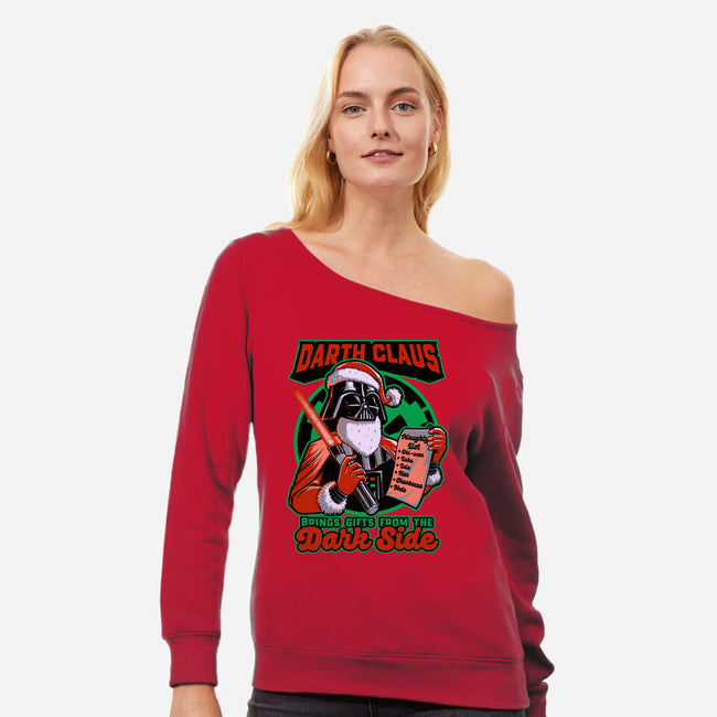 Dark Lord Christmas-Womens-Off Shoulder-Sweatshirt-Studio Mootant