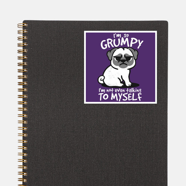 Grumpy Dog-None-Glossy-Sticker-NemiMakeit