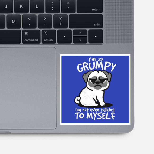 Grumpy Dog-None-Glossy-Sticker-NemiMakeit