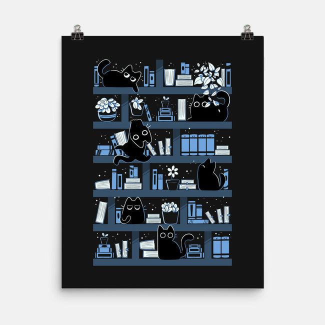 Purrfect Library-None-Matte-Poster-tobefonseca