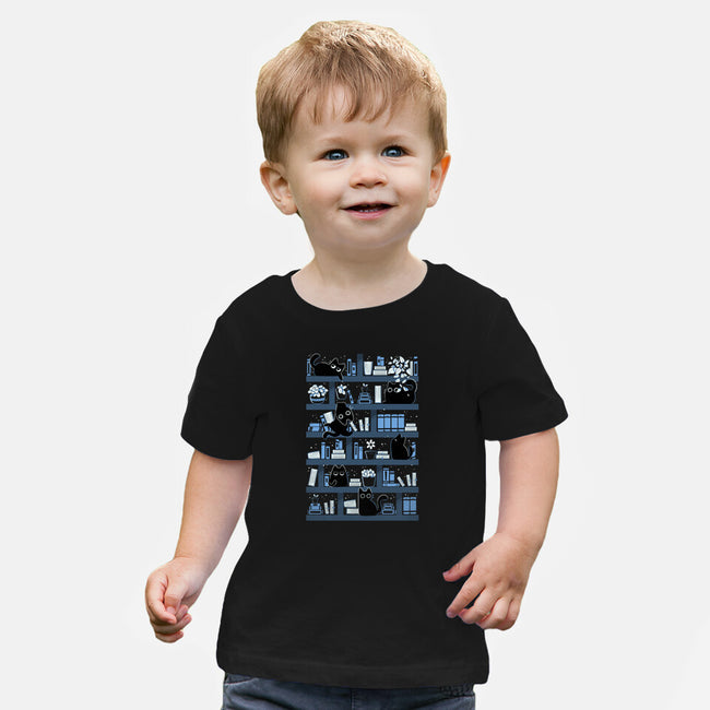 Purrfect Library-Baby-Basic-Tee-tobefonseca