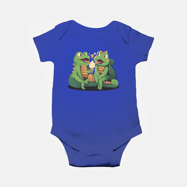 Gecko Love Ice Cream-Baby-Basic-Onesie-tobefonseca