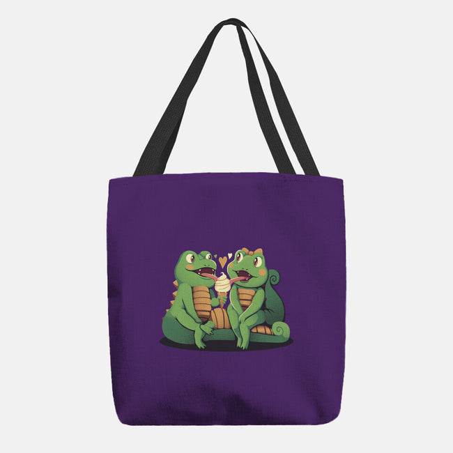 Gecko Love Ice Cream-None-Basic Tote-Bag-tobefonseca