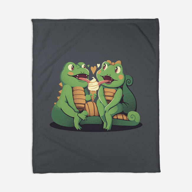 Gecko Love Ice Cream-None-Fleece-Blanket-tobefonseca