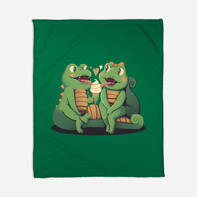 Gecko Love Ice Cream-None-Fleece-Blanket-tobefonseca