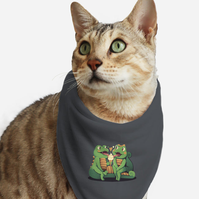 Gecko Love Ice Cream-Cat-Bandana-Pet Collar-tobefonseca