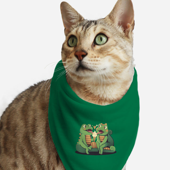 Gecko Love Ice Cream-Cat-Bandana-Pet Collar-tobefonseca