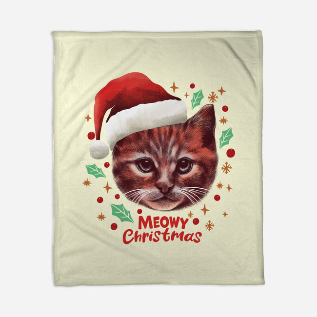 Wish You A Meowy Christmas-None-Fleece-Blanket-dandingeroz