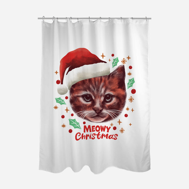 Wish You A Meowy Christmas-None-Polyester-Shower Curtain-dandingeroz