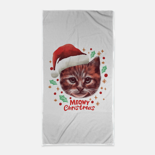 Wish You A Meowy Christmas-None-Beach-Towel-dandingeroz