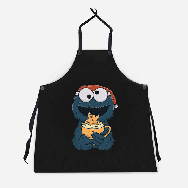 Gingerbread Monster-Unisex-Kitchen-Apron-Claudia