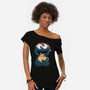 Gingerbread Monster-Womens-Off Shoulder-Tee-Claudia