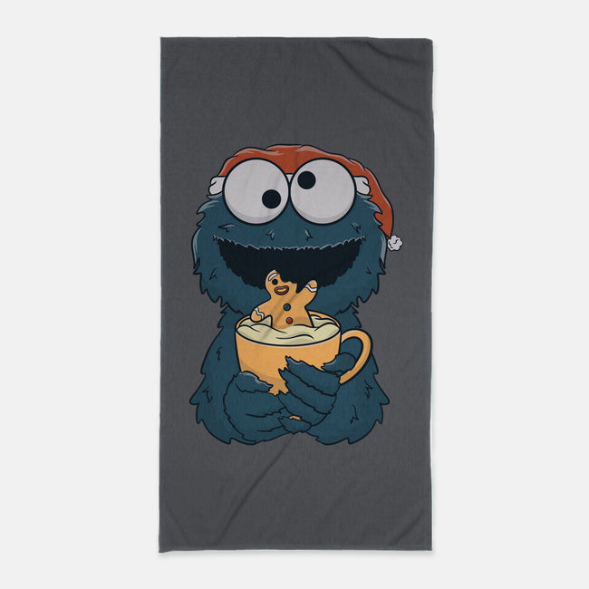 Gingerbread Monster-None-Beach-Towel-Claudia