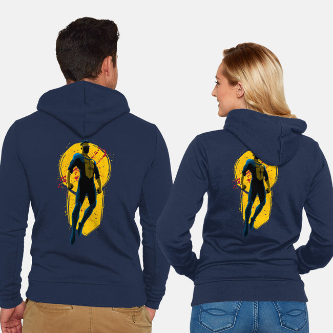 Teenage Hero-Unisex-Zip-Up-Sweatshirt-teesgeex