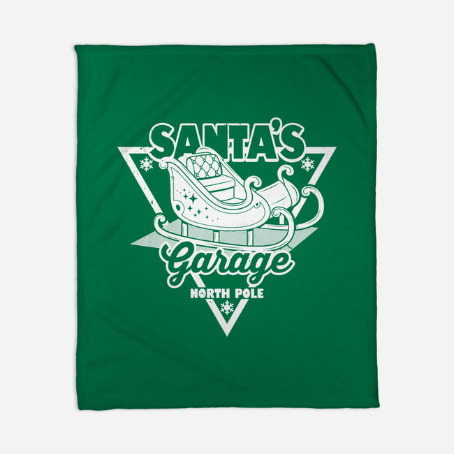 Santa's Garage-None-Fleece-Blanket-Boggs Nicolas