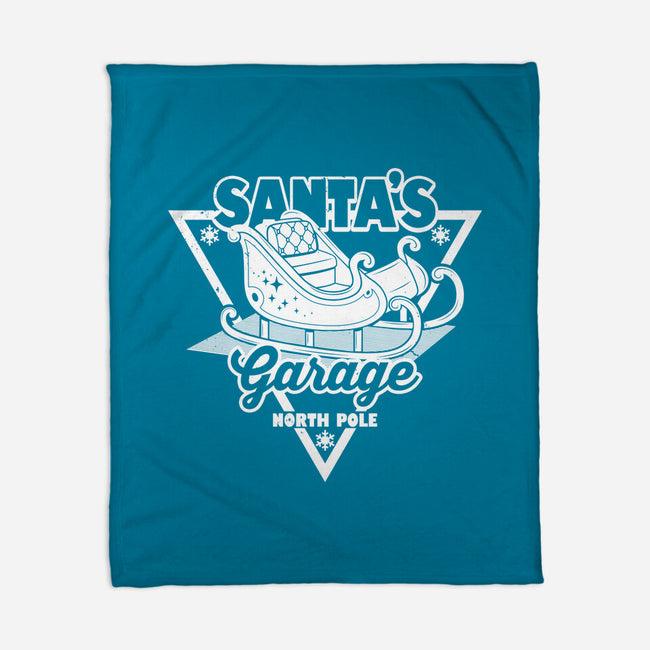 Santa's Garage-None-Fleece-Blanket-Boggs Nicolas