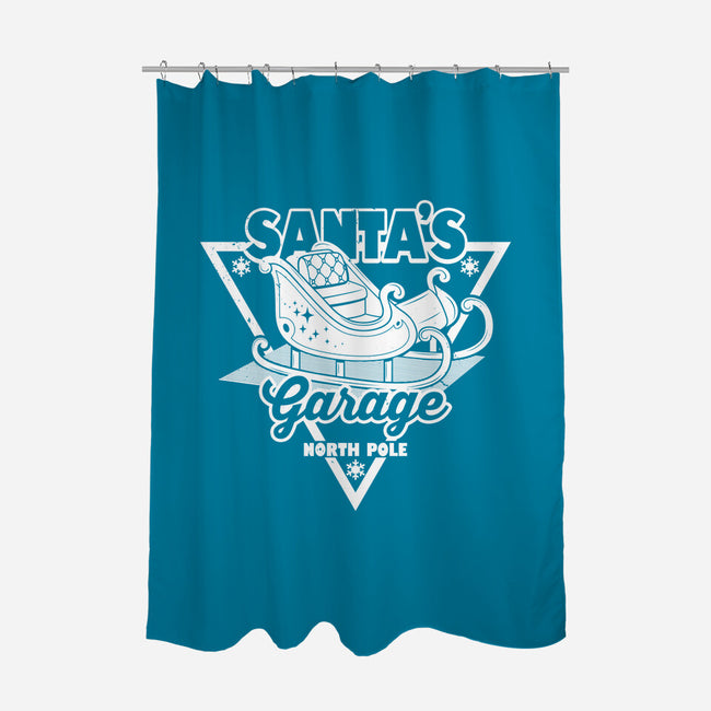 Santa's Garage-None-Polyester-Shower Curtain-Boggs Nicolas