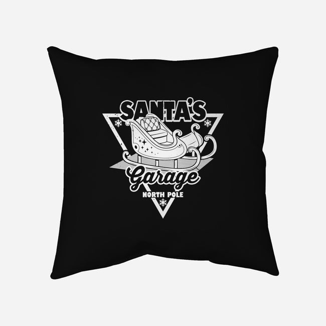 Santa's Garage-None-Removable Cover-Throw Pillow-Boggs Nicolas