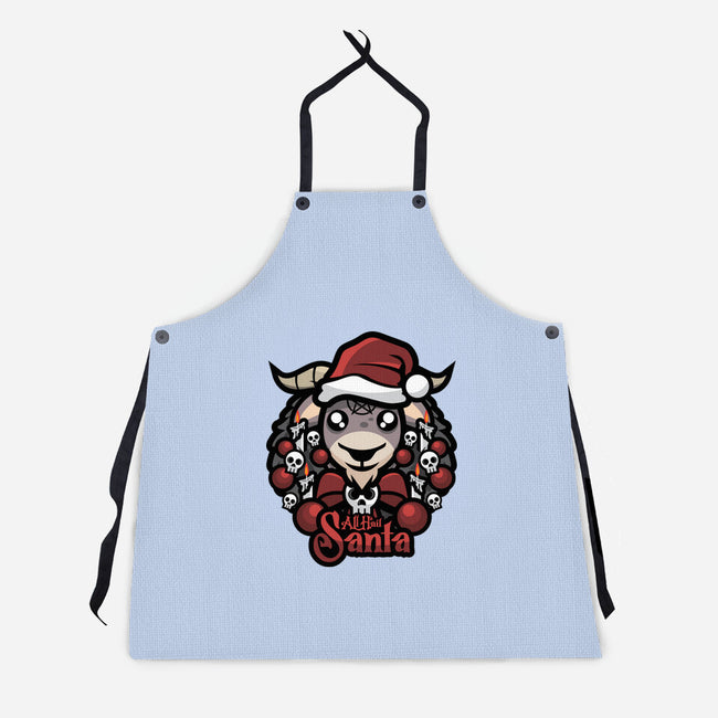 All Hail Santa-Unisex-Kitchen-Apron-jrberger