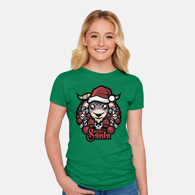 All Hail Santa-Womens-Fitted-Tee-jrberger