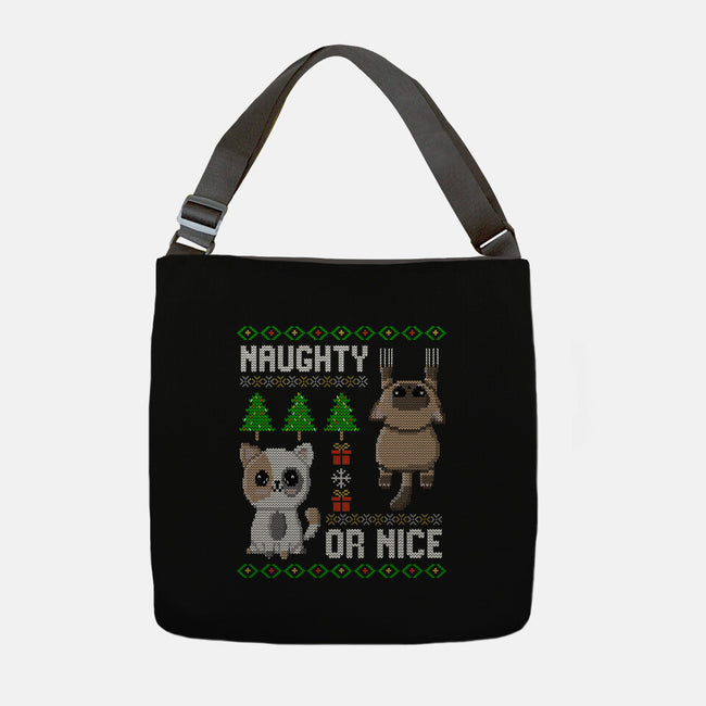 Naughty Or Nice Kittens-None-Adjustable Tote-Bag-NMdesign