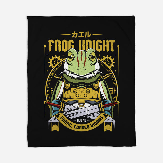 Glenn Frog Knight-None-Fleece-Blanket-Alundrart