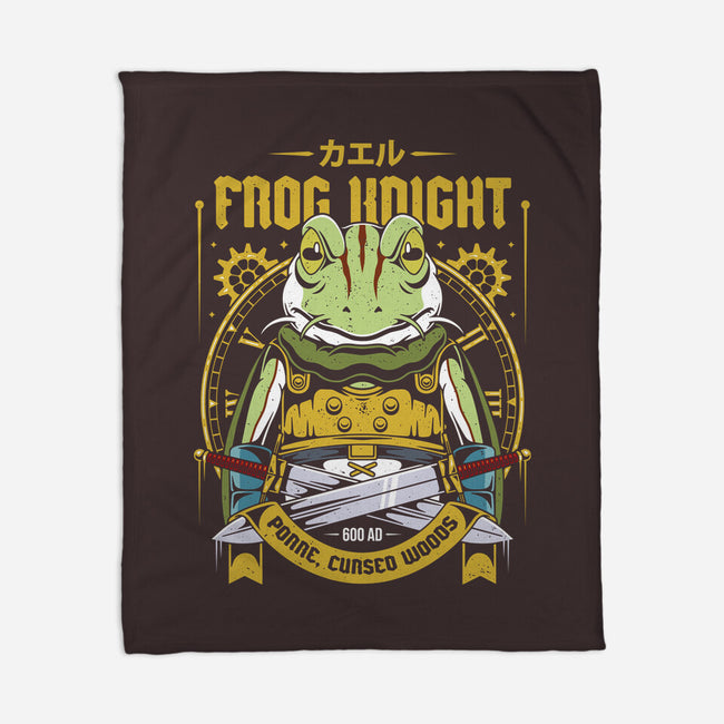 Glenn Frog Knight-None-Fleece-Blanket-Alundrart