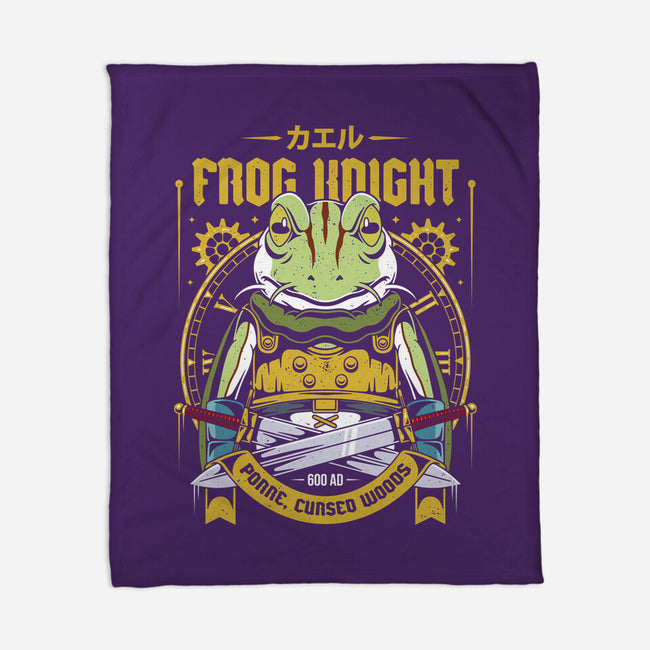 Glenn Frog Knight-None-Fleece-Blanket-Alundrart