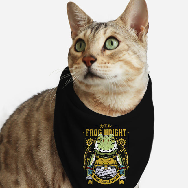 Glenn Frog Knight-Cat-Bandana-Pet Collar-Alundrart