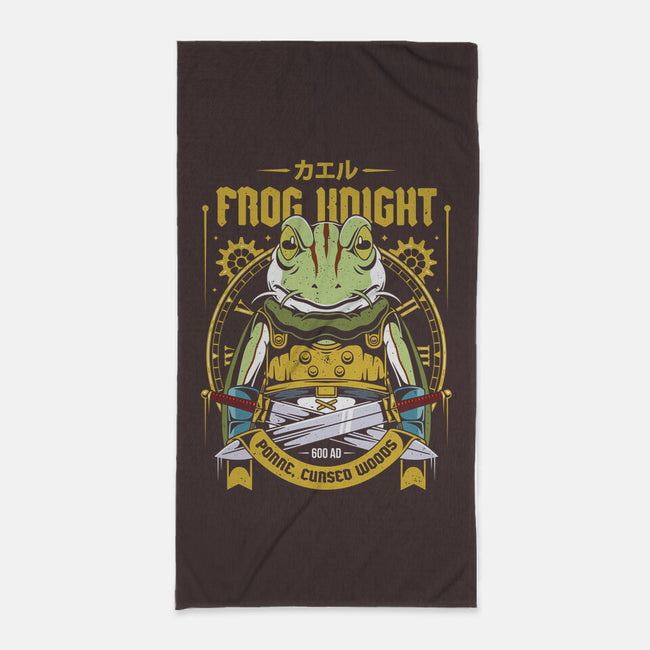 Glenn Frog Knight-None-Beach-Towel-Alundrart