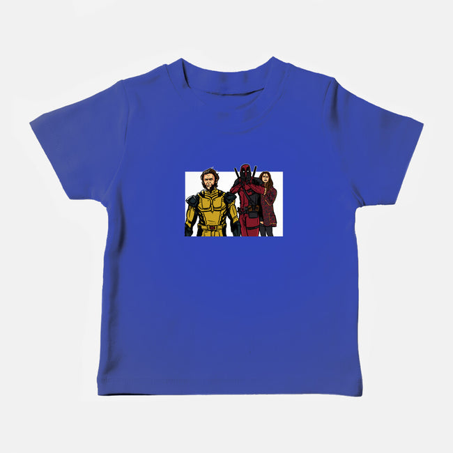 Distracted Deadpool-Baby-Basic-Tee-AndreusD