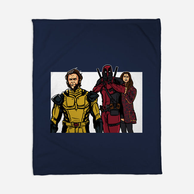 Distracted Deadpool-None-Fleece-Blanket-AndreusD