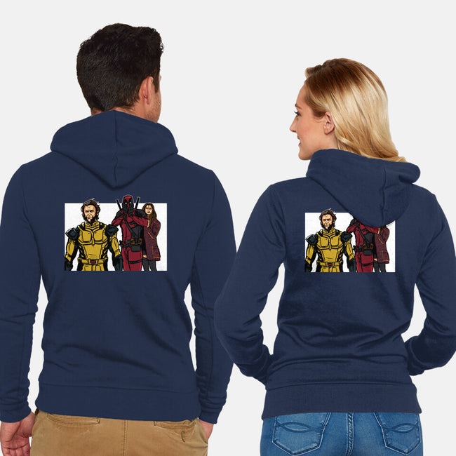 Distracted Deadpool-Unisex-Zip-Up-Sweatshirt-AndreusD