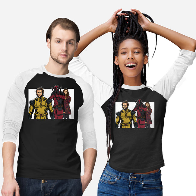 Distracted Deadpool-Unisex-Baseball-Tee-AndreusD