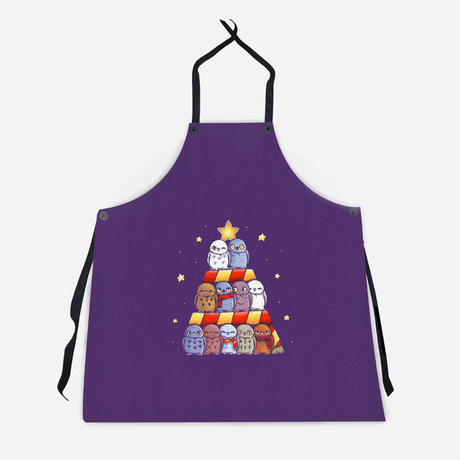 Magical Owl Tree-Unisex-Kitchen-Apron-Vallina84