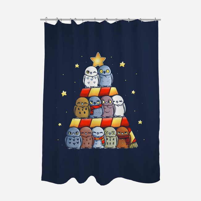 Magical Owl Tree-None-Polyester-Shower Curtain-Vallina84