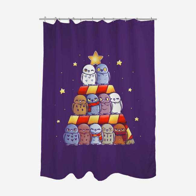 Magical Owl Tree-None-Polyester-Shower Curtain-Vallina84